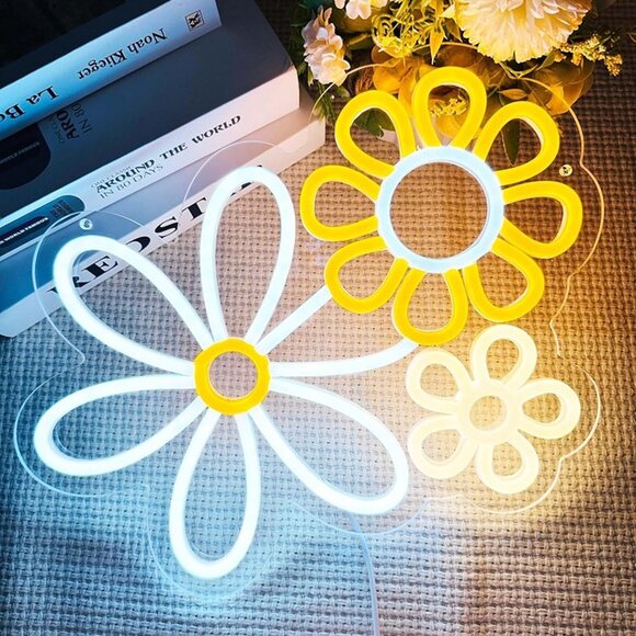 Other - NEW  Flower Sign for Bedroom Wall Decor LED Flower Neon Lights